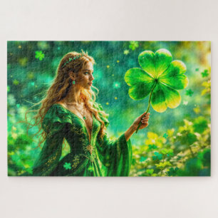 Puzzle Bosque mágico San Patricio arte de hadas naturales