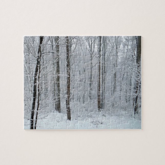 Puzzle Bosque nevado de álamos blancos (Horizontal)