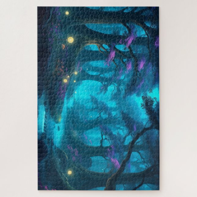 Puzzle Bosque onlit encantado - Corriente de brillo místi (Vertical)