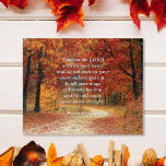 Puzzle Bosque otoñal, verso biblial de los proverbios 3:5<br><div class="desc">Adoptar la belleza encantadora del abrazo del otoño con nuestro rompecabezas del Sendero de la confianza de otoño. Esta escena cautivadora, situada en un entorno lleno de arboles rojos y con los colores de la temporada, le invita a pasear por un camino tranquilo, rodeado por el esplendor de la naturaleza....</div>