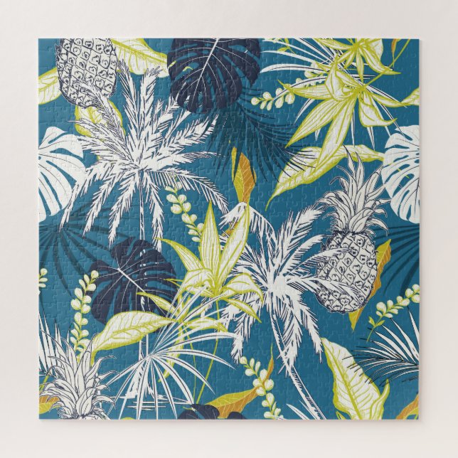 Puzzle Bosque Tropical: Mano Colorida. (Vertical)