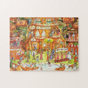 Puzzle Bosque Wiggly Wobbly Wumble Día de Año Nuevo