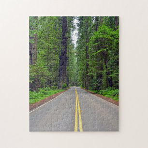 Puzzle Bosque y carretera de la secoya de California