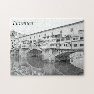 Puzzle Bosquejo blanco y negro de Ponte Vecchio