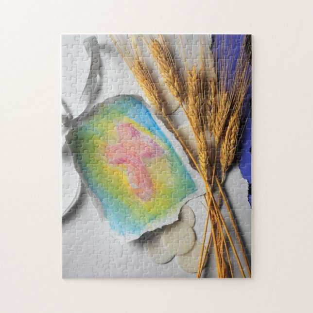 Puzzle Bosquejo cruzado cristiano del color de agua de (Vertical)