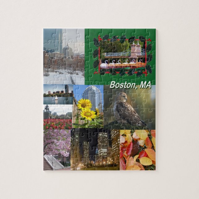 Puzzle Boston, Collage de fotos de Massachusetts (Vertical)
