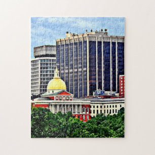 Puzzle Boston MA - panorama con la Casa del Estado de Mas