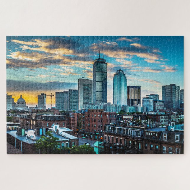 Puzzle Boston Massachusetts City Skyline Travel Photo (Horizontal)