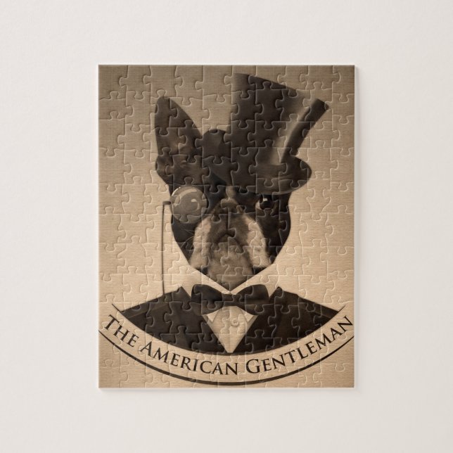 Puzzle Boston Terrier - el caballero americano (Vertical)