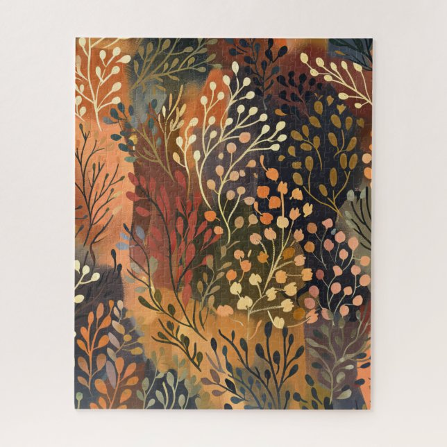 Puzzle Botánico Bohemio Floral Terroso (Vertical)