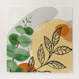 Puzzle Botánico Boho Verde Naranja