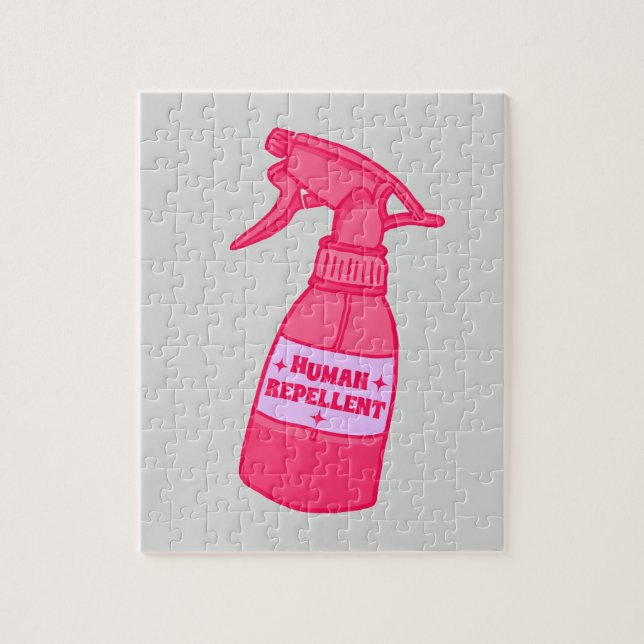 Puzzle Botella de spray repelente humano humor descarado (Vertical)