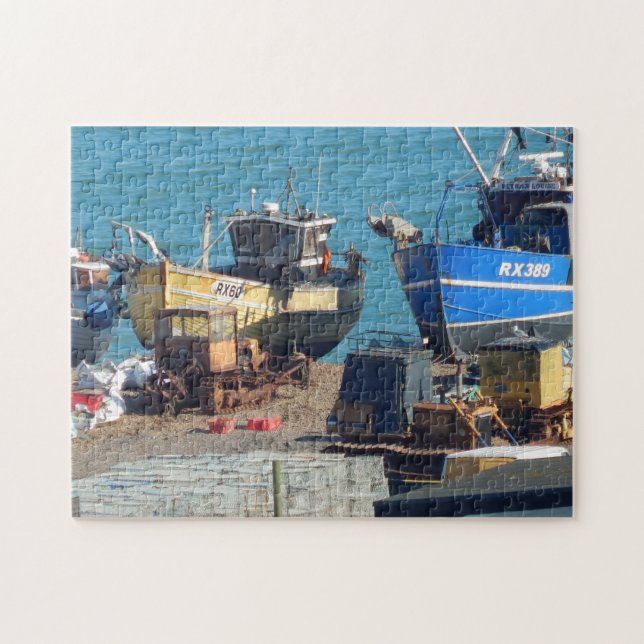 Puzzle Botes de pesca en Hasters Sussex (Horizontal)