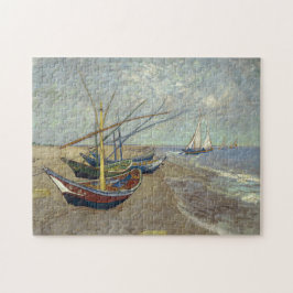 Puzzle Botes de pesca en la playa de Vincent Van Gogh