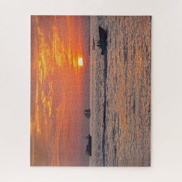 Puzzle Botes en Key West, Florida, al atardecer 16x20