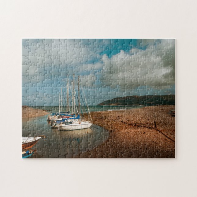 Puzzle Botes en Porlock Weir Photograph (Horizontal)