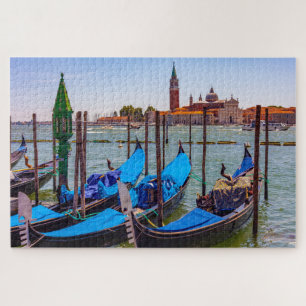 Puzzle Botes Gondola en el agua en Venecia, Italia