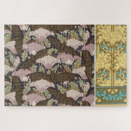 Puzzle Botes y cachorros, mariposas y flores