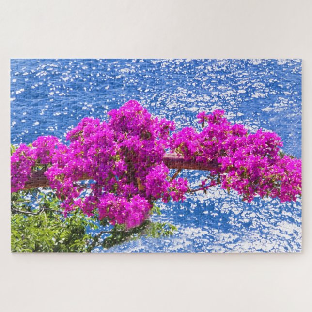 Puzzle Bougainvillea púrpura en Positano, italia (Horizontal)