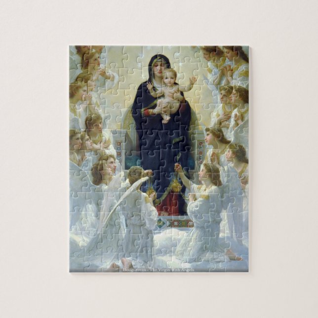 Puzzle Bouguereau - la Virgen con ángeles (Vertical)