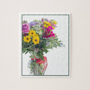 Puzzle Bouquet de flores cortadas