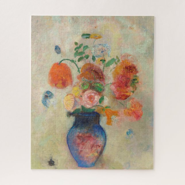 Puzzle Bouquet de flores románticas - Odilon Redon (Vertical)