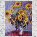 Puzzle Bouquet de girasoles de Claude Monet, arte vintage<br><div class="desc">Bouquet de girasoles (1881) de Claude Monet es una pintura de la vida de estilo floral de estilo impresionista vintage. Flores amarillas florecientes del jardín. Un ramo de girasol de temporada estival en un jarrón. Sobre el artista: Claude Monet (1840-1926) fue fundador del movimiento de pintura impresionista francés, donde la...</div>