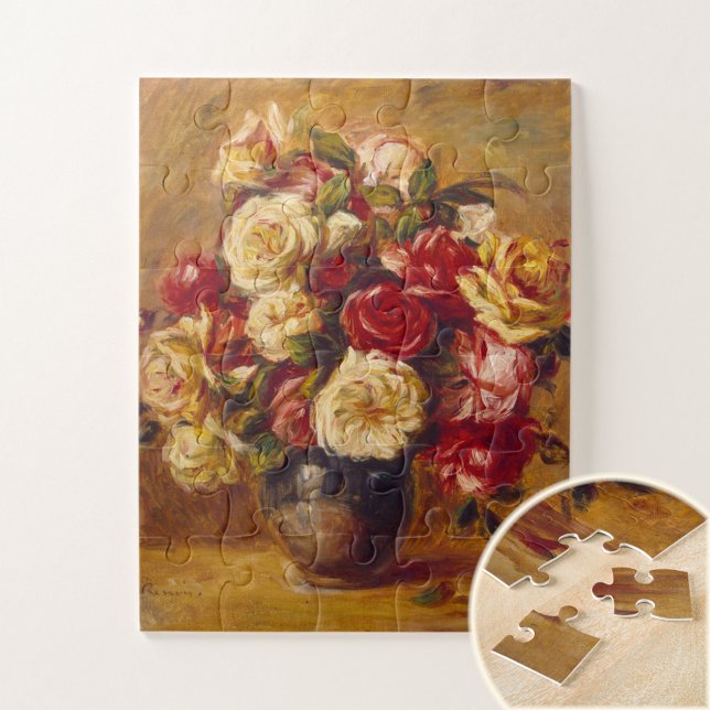 Puzzle Bouquet de rosas, Auguste Renoir (Subido por el creador)