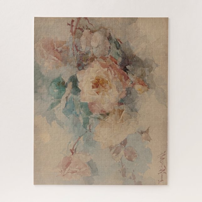Puzzle Bouquet de Rosas - Franz Bischoff (Vertical)