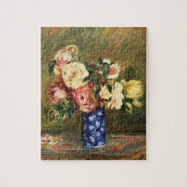 Puzzle Bouquet de Rosas por Pierre-Auguste Renoir Classic (Vertical)