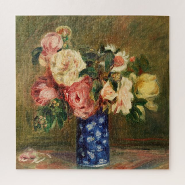 Puzzle Bouquet de Rosas por Renoir Impresionist Painting (Vertical)