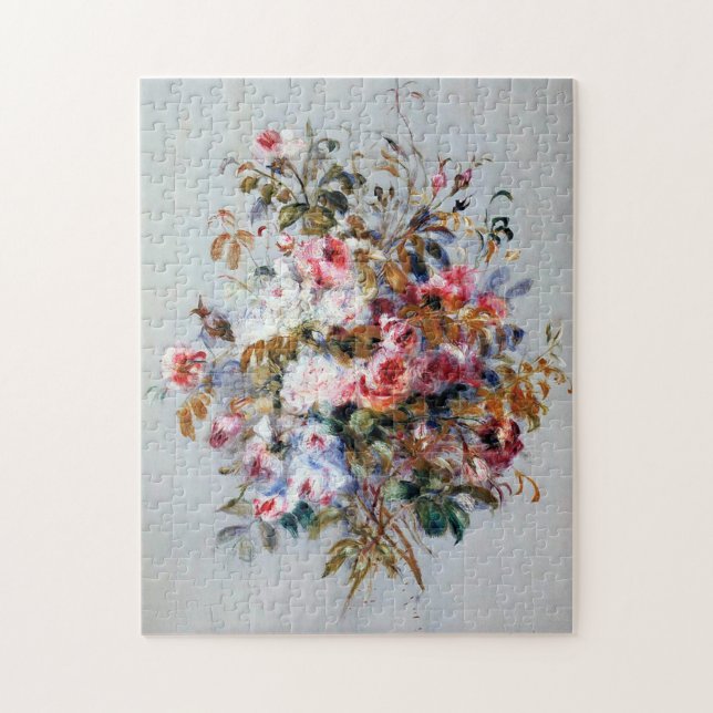 Puzzle Bouquet de Rosas, Renoir (Vertical)