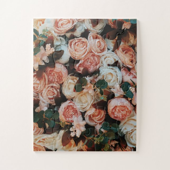 Puzzle Bouquet de rosas rosadas (Vertical)