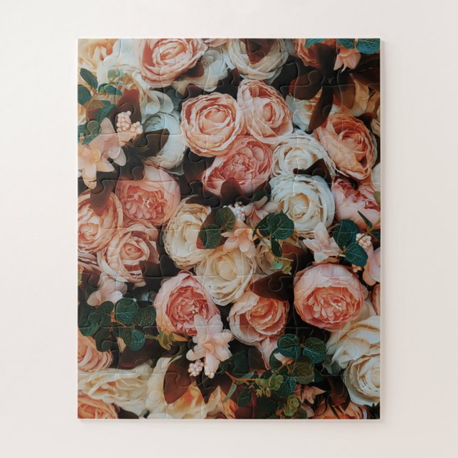 Puzzle Bouquet de rosas rosadas (Vertical)