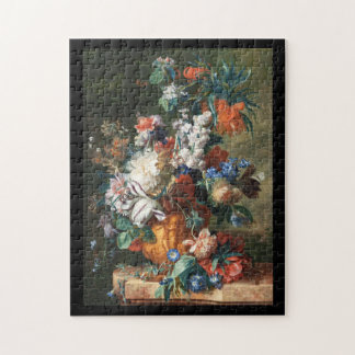 Puzzle bouquet de van Huysum de flores en una urna