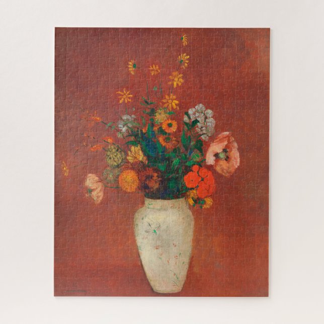 Puzzle Bouquet en una plaza china por Odilon Redon (Vertical)