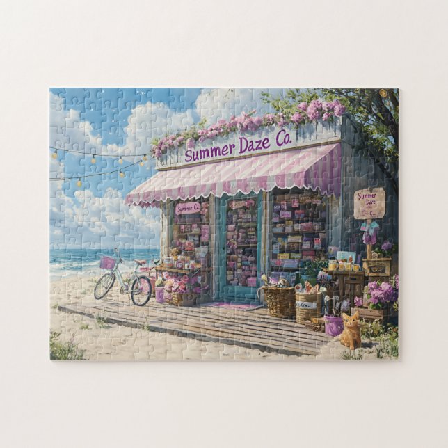 Puzzle Boutique Costera junto a la Playa Verano Día Tiend (Horizontal)