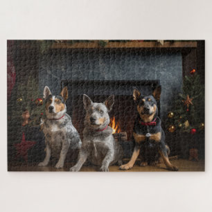 Puzzle Bovino australiano junto a los Navidades de la chi