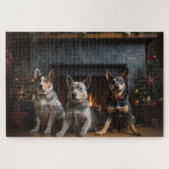 Puzzle Bovino australiano junto a los Navidades de la chi (Horizontal)