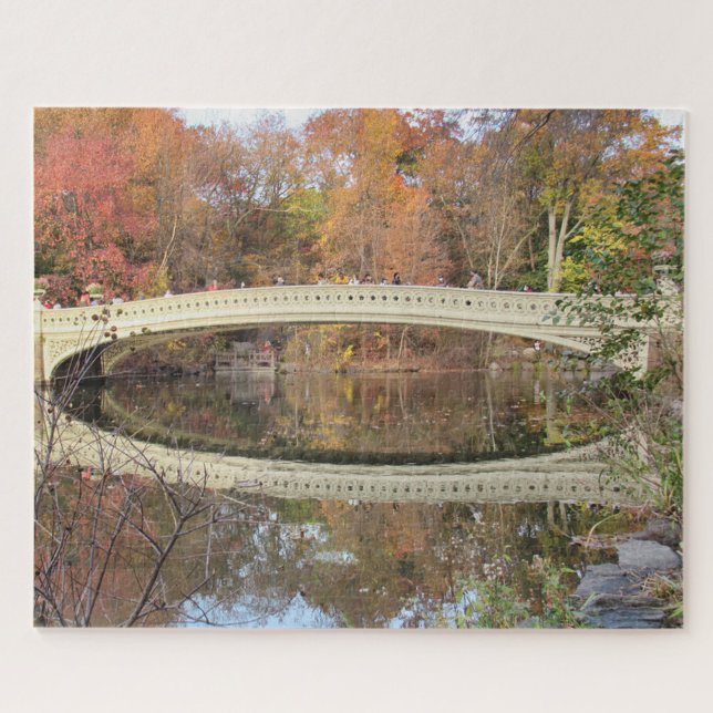 Puzzle Bow Bridge Scenic Reflection Otoño Central Park (Subido por el creador)
