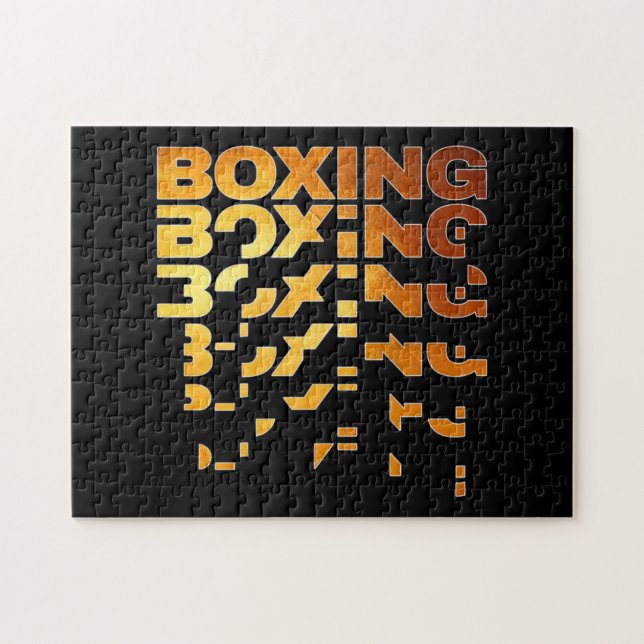 Puzzle Boxeador de Boxeo Arte de Palabra Gráfico (Horizontal)