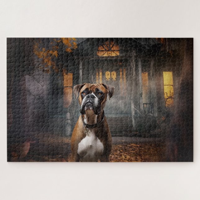 Puzzle Boxeador de Halloween Espantoso (Horizontal)