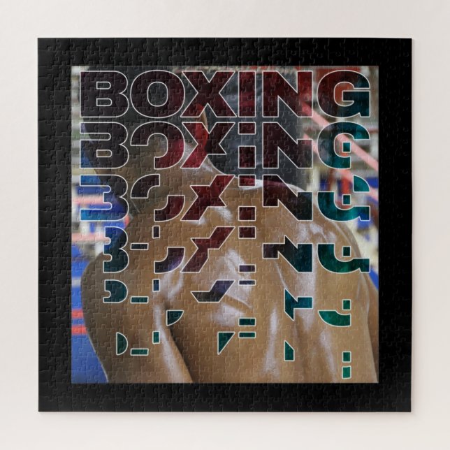 Puzzle Boxeo de arte de palabras roto para boxeador (Vertical)