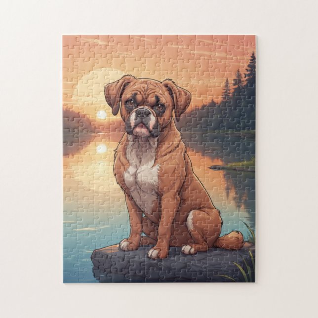 Puzzle Boxer dog (Vertical)