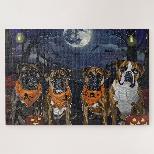 Puzzle Boxer Halloween Espeluznante (Horizontal)
