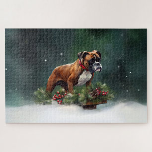 Puzzle Boxer Navidad nieve invierno