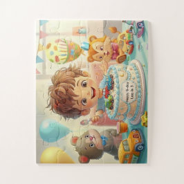 Puzzle Boy's Whimsical Birthday Party & Cars