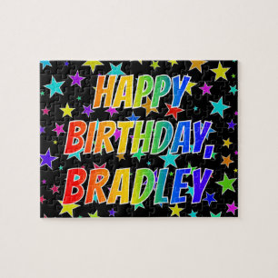 Puzzle "BRADLEY" Nombre, Diversión "FELIZ CUMPLEAÑOS"