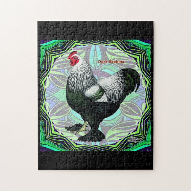 Puzzle Brahma: Fancy Dark Rooster (Vertical)