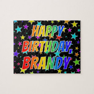 Puzzle "BRANDY" Nombre, Diversión "FELIZ CUMPLEAÑOS"